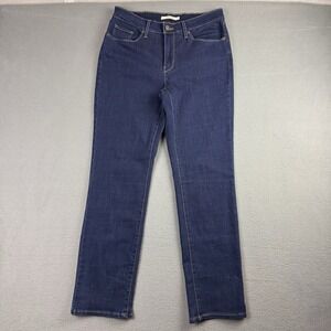 Levi's Women's Size 6 Classic Straight Leg Dark Wash Blue Denim Jeans Stretch